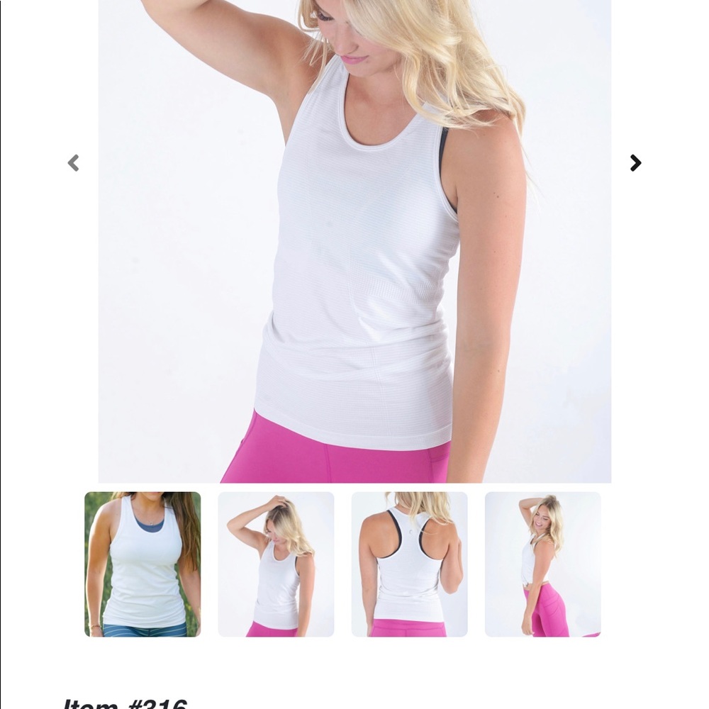 Zyia White Copper Charge Tank